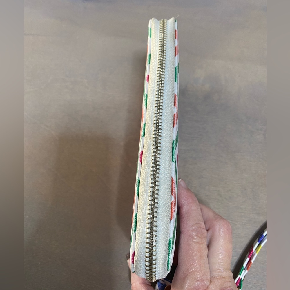 Rainbow Colored Chevron Pattern Zipper Wallet/Wri… - image 3